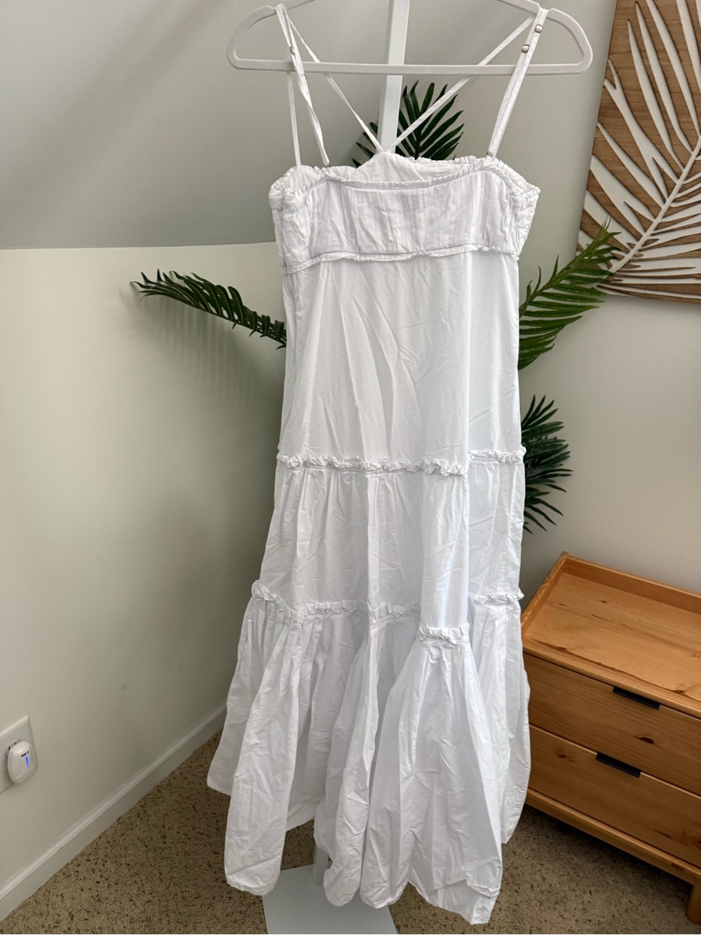 Nicholas Novi‎ White Maxi 100% cotton Dress - Size 8 - Picture 5 of 6